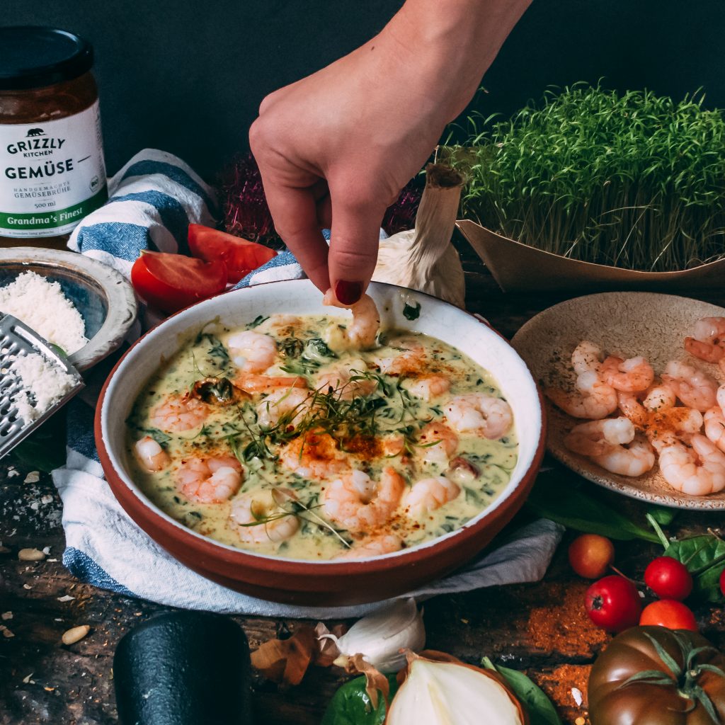 Toskanische Garnelen in Knoblauch