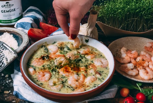 Toskanische Garnelen in Knoblauch