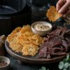 Airfryer Käsechips – Airfryer Käsechips & Jerky-Crisps – Low-Carb Snackplatte