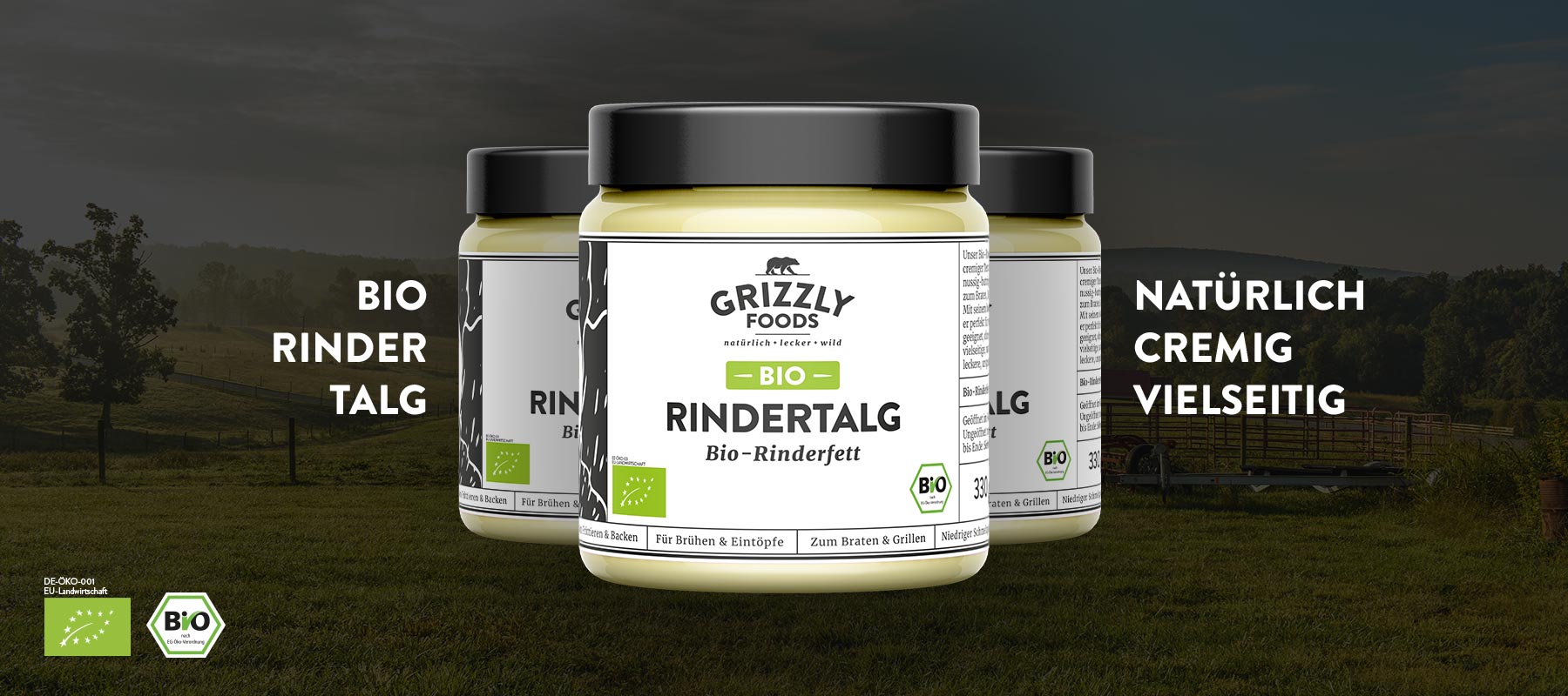 Bio-Rindertalg von Grizzly Foods