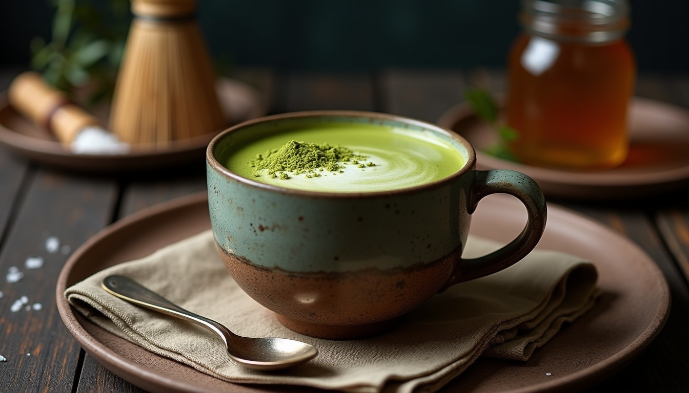 bone broth matcha latte