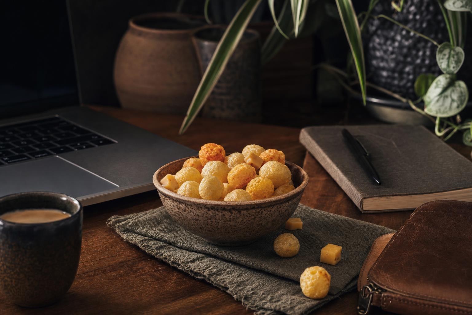 Cheese Pops unterwegs – Cheese Pops im Alltag: Büro, unterwegs und auf der Couch