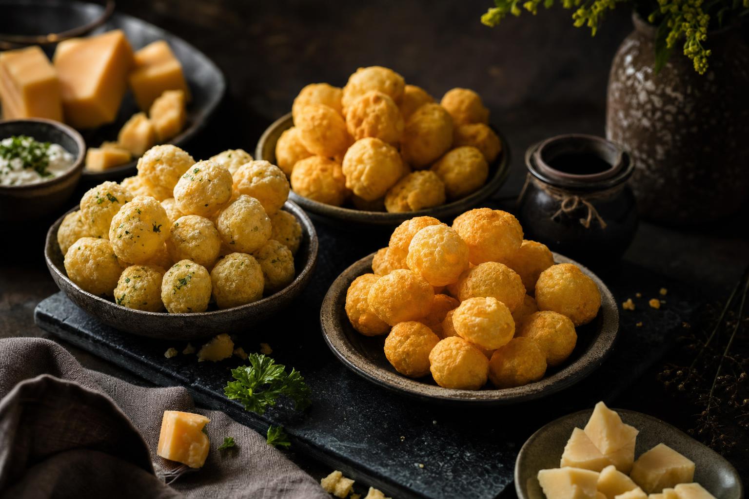 Strong Cheese Pops Sorten kräftig angerichtet