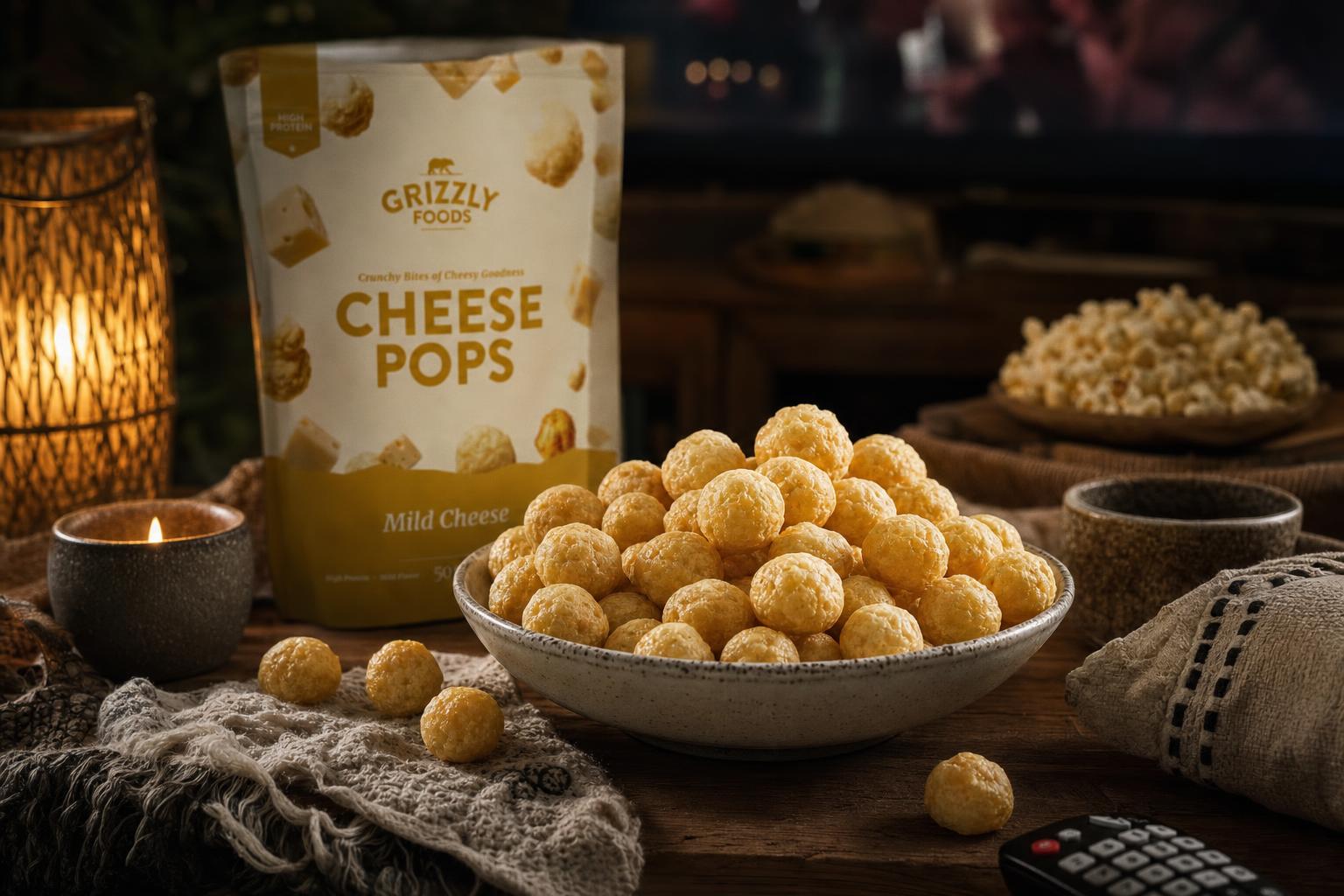 Filmabend mit Cheese Pops statt Chips in Schale