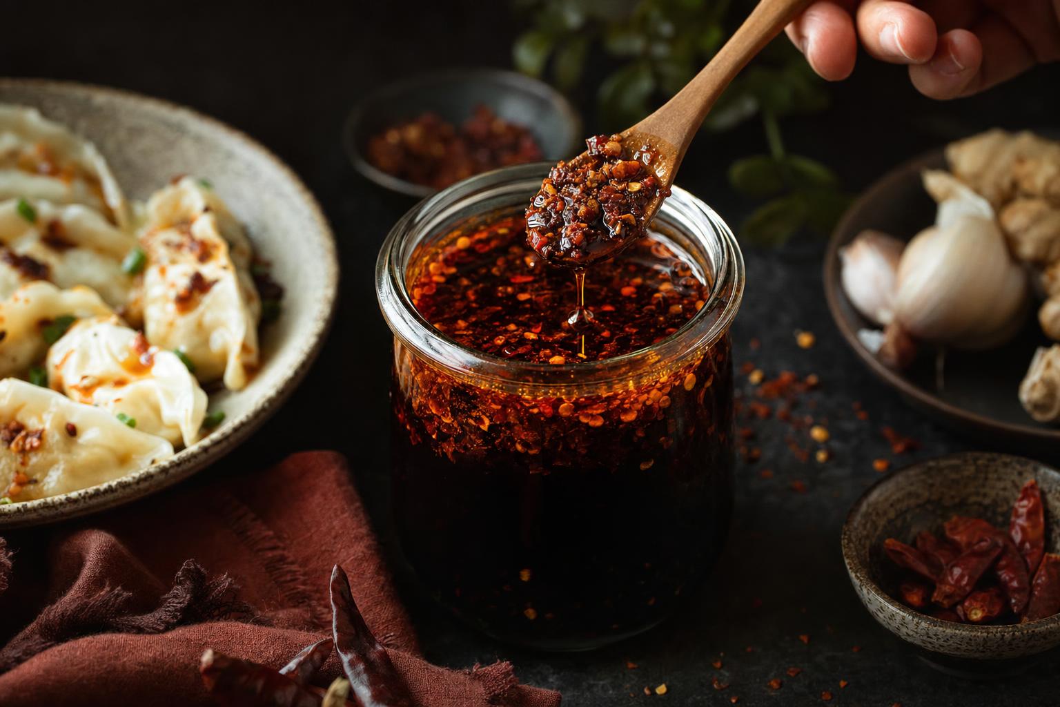 Chili Crisp selber machen – Chili Crisp selber machen – knuspriges Würzöl mit 3 Schärfe-Stufen