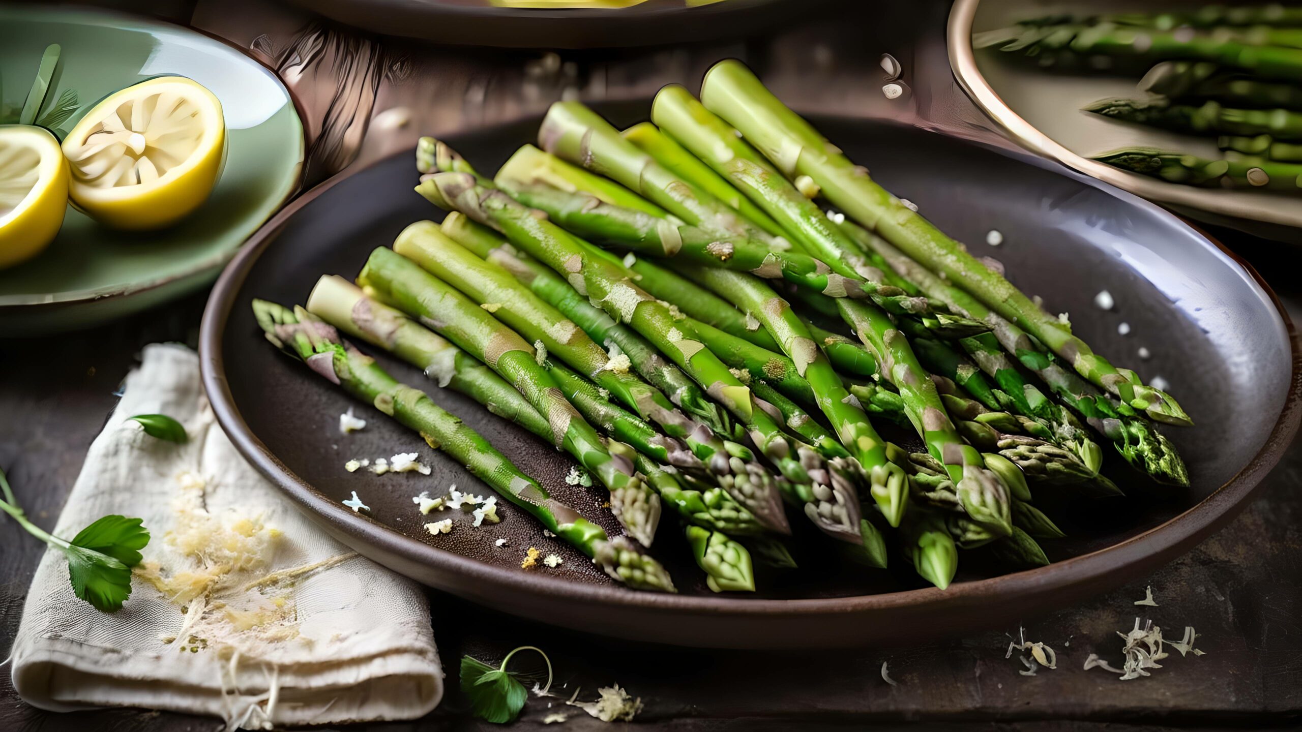 gebratener grüner spargel