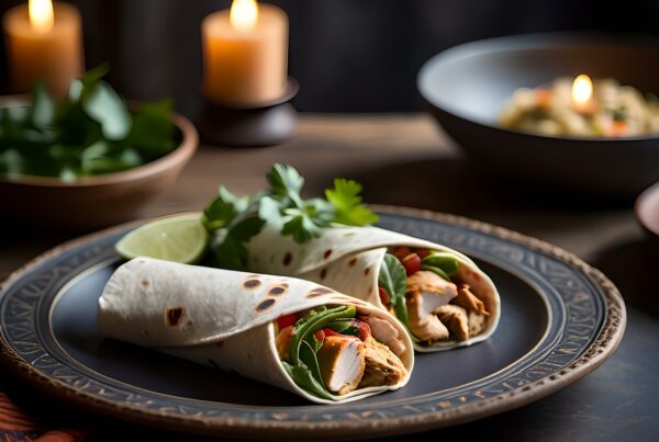 low carb hähnchen wrap