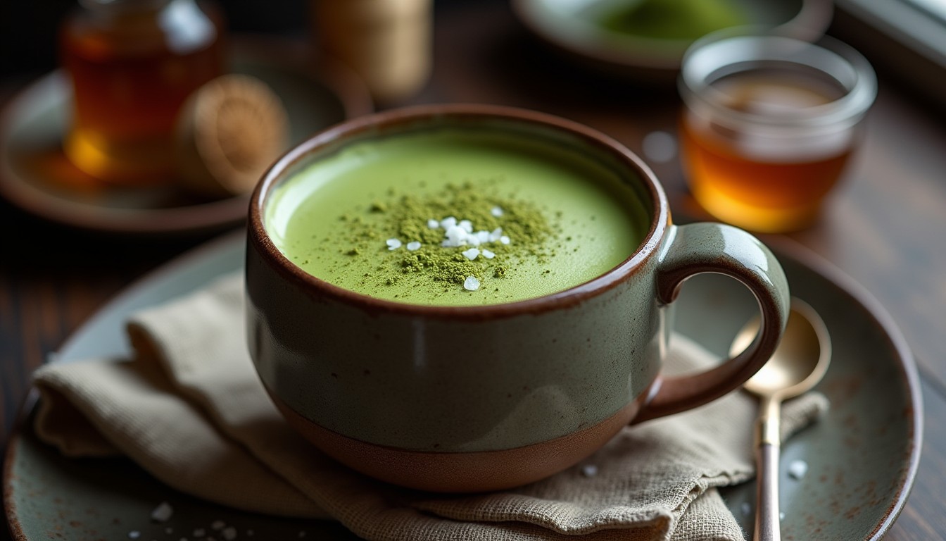 bone broth matcha latte