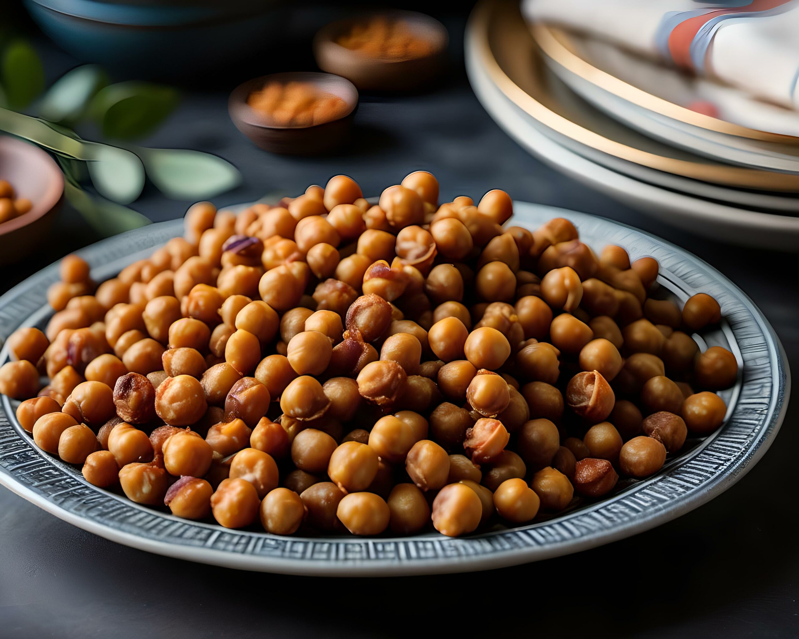 knusprige kichererbsen im airfryer