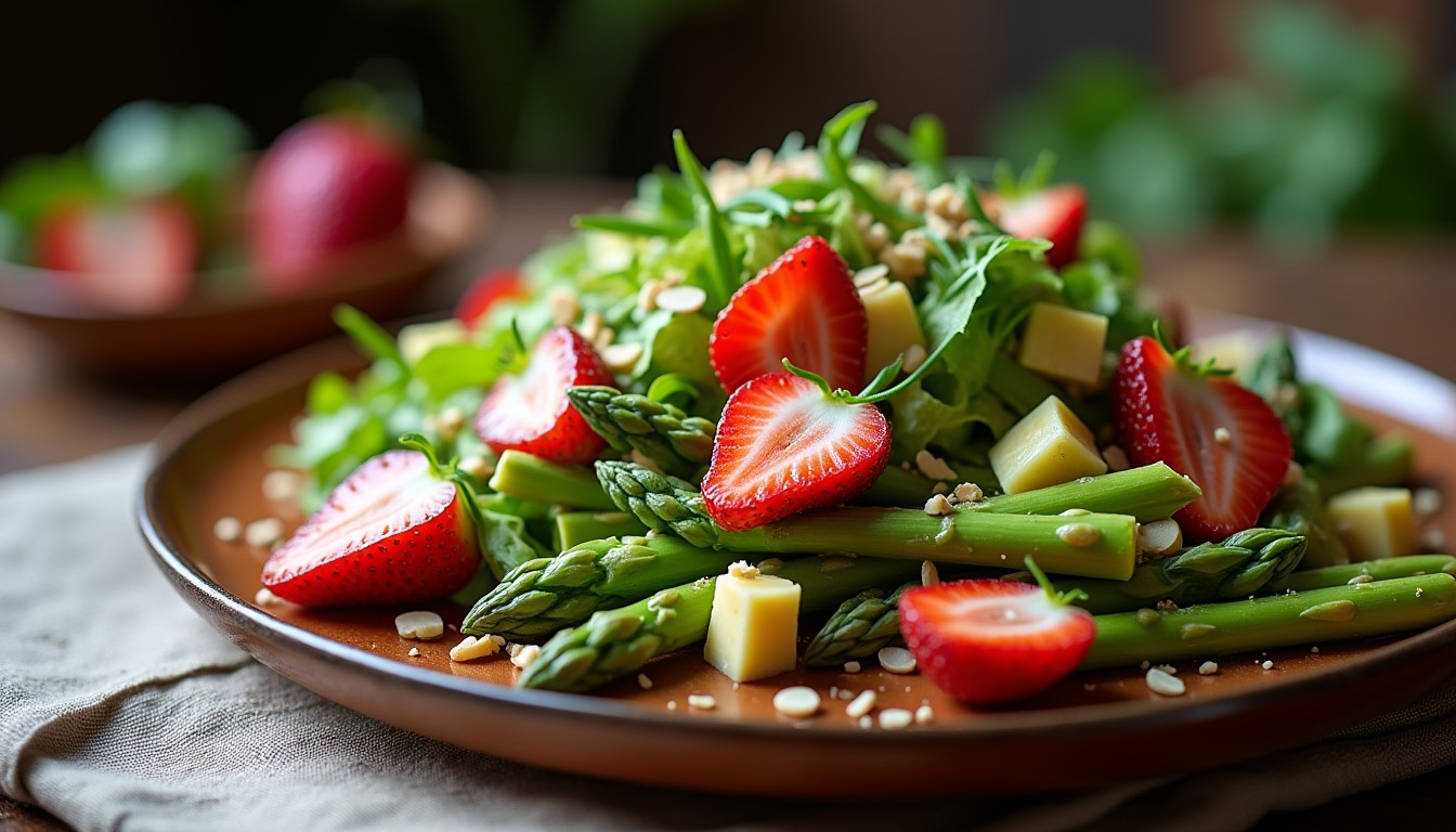Erfrischender Spargelsalat mit grünem Spargel • Grizzly Foods