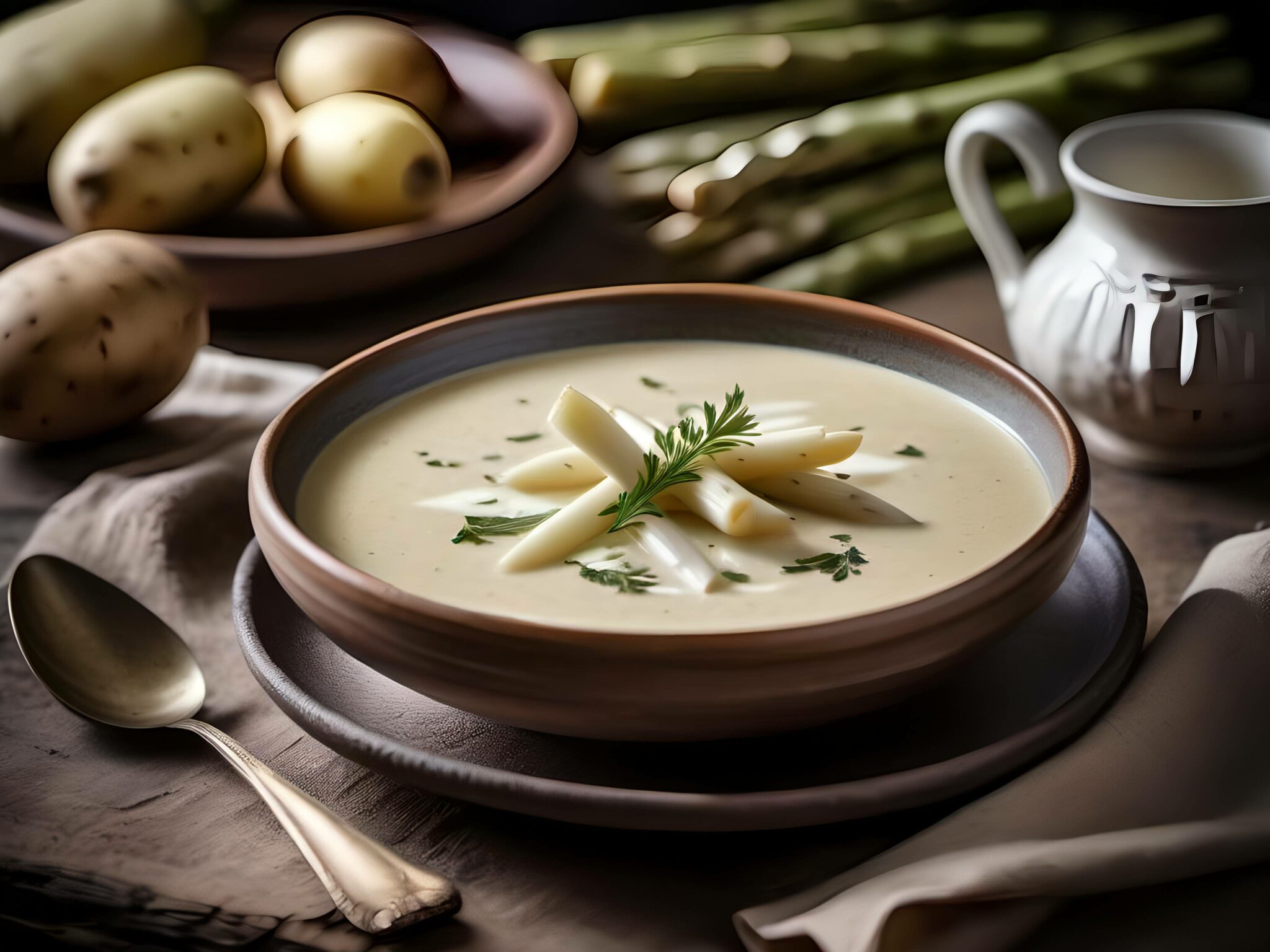 Frühlingsfrische Spargelsuppe mit knackigen Stückchen • Grizzly Foods Frühlingsfrische Spargelsuppe mit knackigen Stückchen • Grizzly Foods