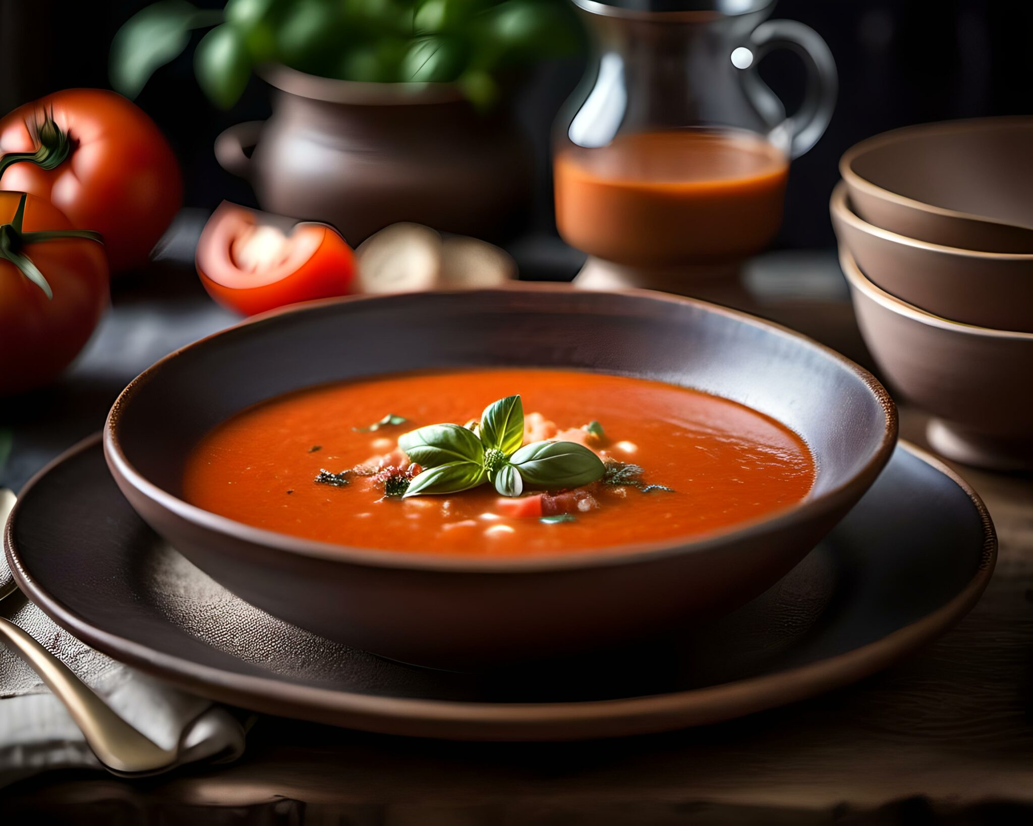 Selbstgemachtes Knoblauchbaguette mit Tomatensuppe - Einfach und Lecker ...