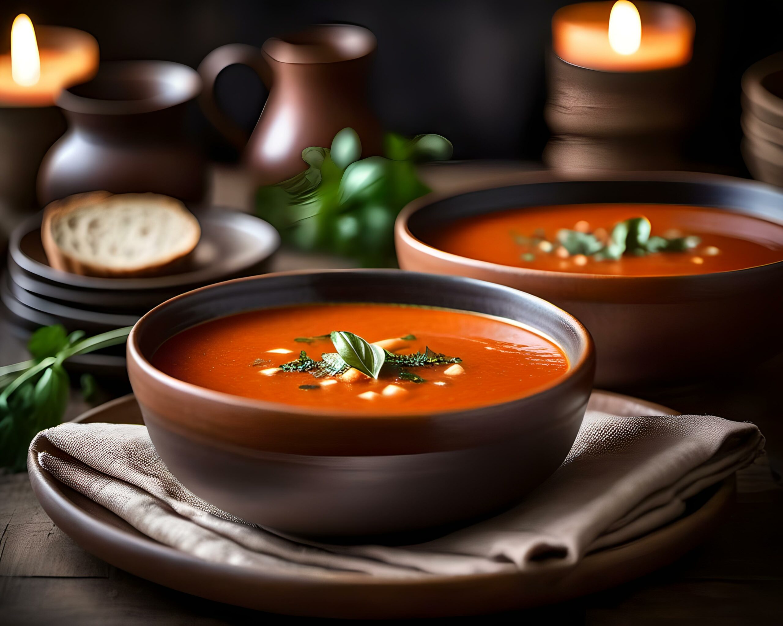Selbstgemachtes Knoblauchbaguette mit Tomatensuppe - Einfach und Lecker ...