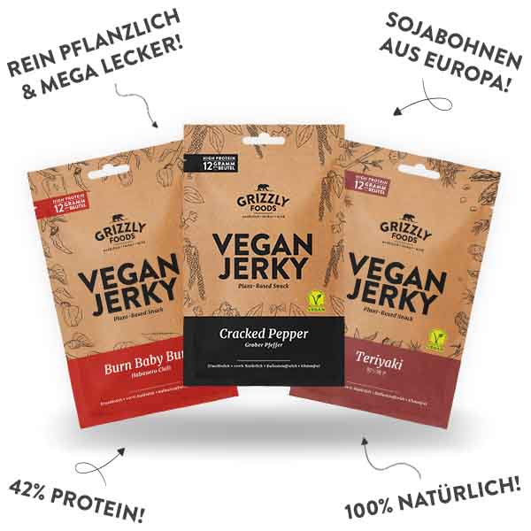 Veganes Jerky Der ultimative pflanzliche Proteinsnack in 3 Sorten